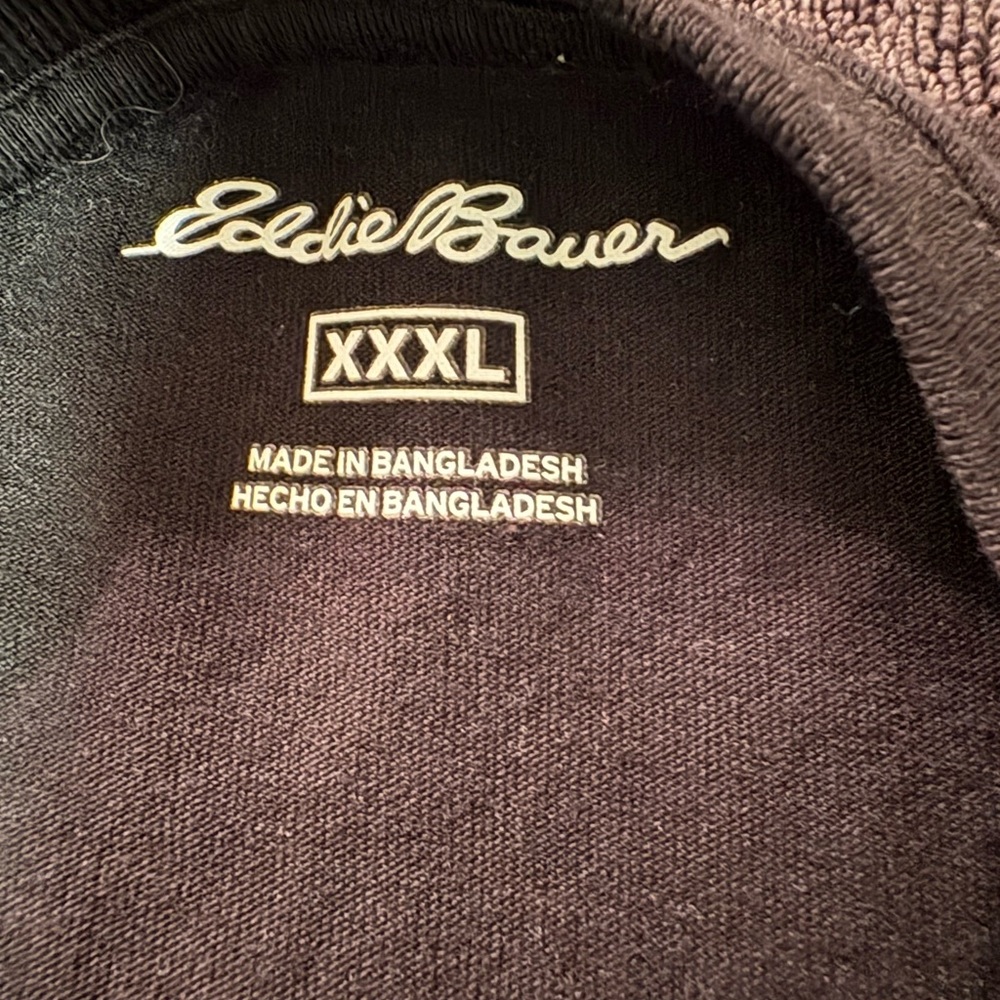 Men’s Eddie Bauer Black Short Sleeve Crew Neck Tee Size XXXL - Picture 5 of 6